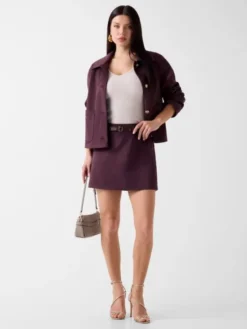 Guess Spódnica mini 183547 Fioletowy Classic Fit