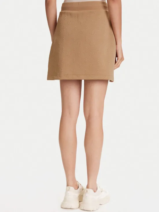 Guess Spódnica mini V5YD03 KBSL2 Brązowy Regular Fit