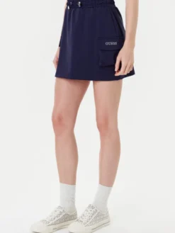 Guess Spódnica mini V5YD04 KCX42 Granatowy Regular Fit
