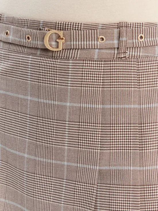 Guess Spódnica mini W6RD55 WJ642 Brązowy Regular Fit