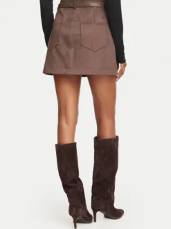 Guess Spódnica mini W6YD06 W2890 Brązowy Regular Fit