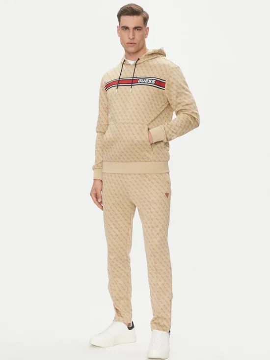 Guess Spodnie dresowe Korbin Z2BB05 FL04Q Beżowy Regular Fit