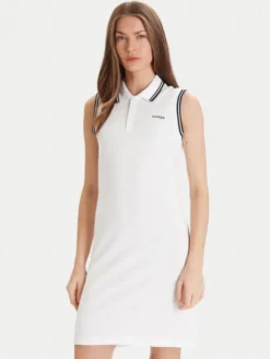 Guess Sukienka codzienna V5GK04 KCOK1 Biały Bodycon Fit