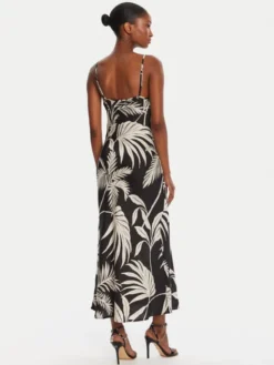 Guess Sukienka koktajlowa W5GK85 WH9C2 Czarny Classic Fit