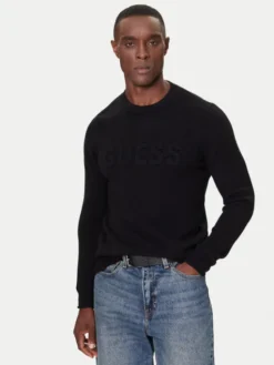 Guess Sweter M5BR35 Z2ZK2 Czarny Regular Fit
