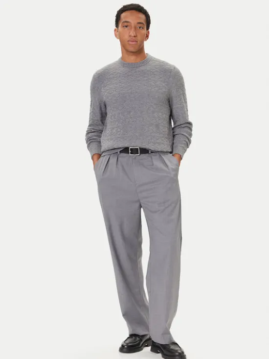 Guess Sweter M5BR42 Z2ZK2 Szary Regular Fit