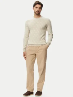 Guess Sweter M6YR11 Z0916 Beżowy jasny Regular Fit