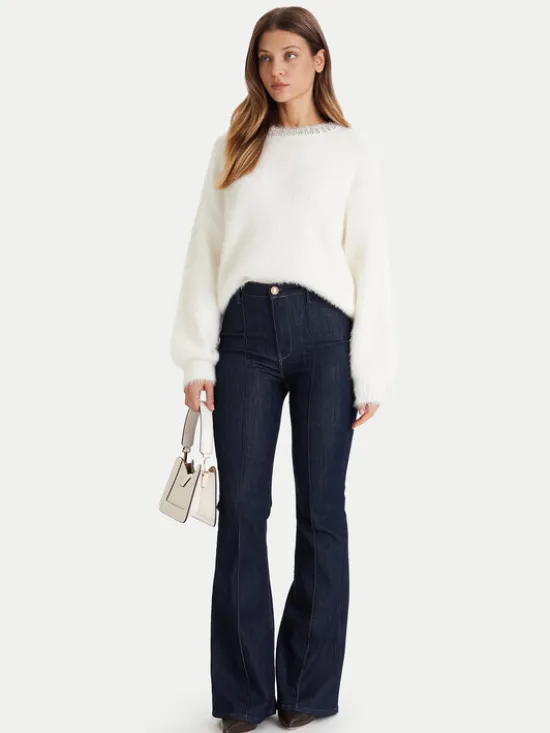 Guess Sweter W5BR58 Z3BH0 Biały Regular Fit