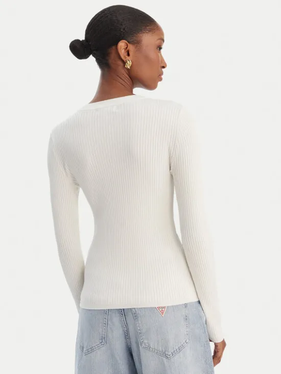 Guess Sweter W6RR58 Z2YK2 Écru Regular Fit