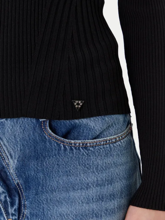 Guess Sweter W5YR08 Z0040 Czarny Slim Fit