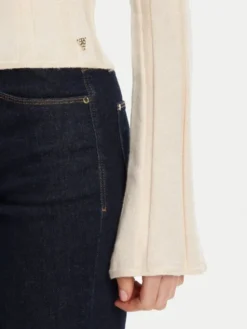 Guess Sweter W5YR13 Z3OT0 Beżowy Regular Fit