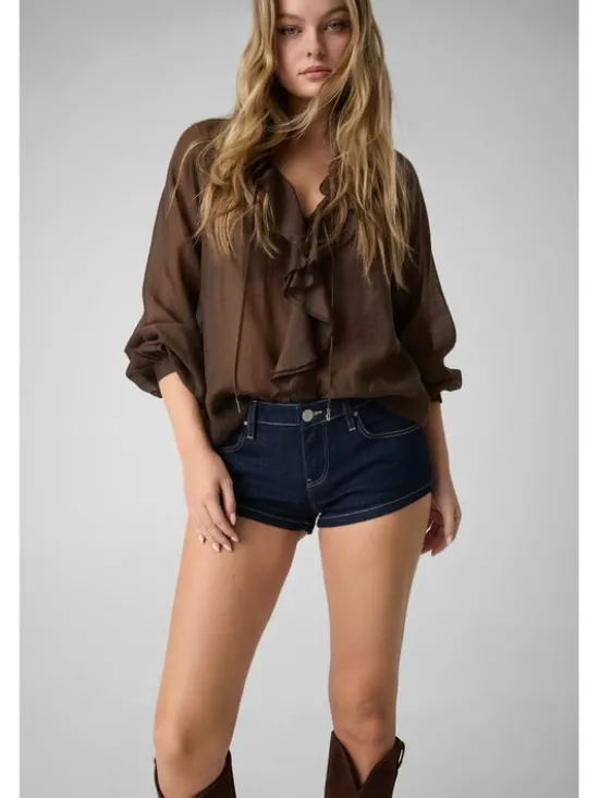 Guess Szorty materiałowe 183138 Niebieski Short Fit