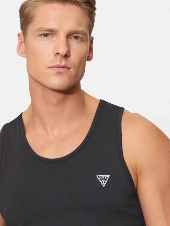 Guess Tank top U97M02 KCD31 Czarny Regular Fit