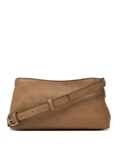 Guess Torebka Ella Logo Mini HWPD97 46730 Beżowy ciemny