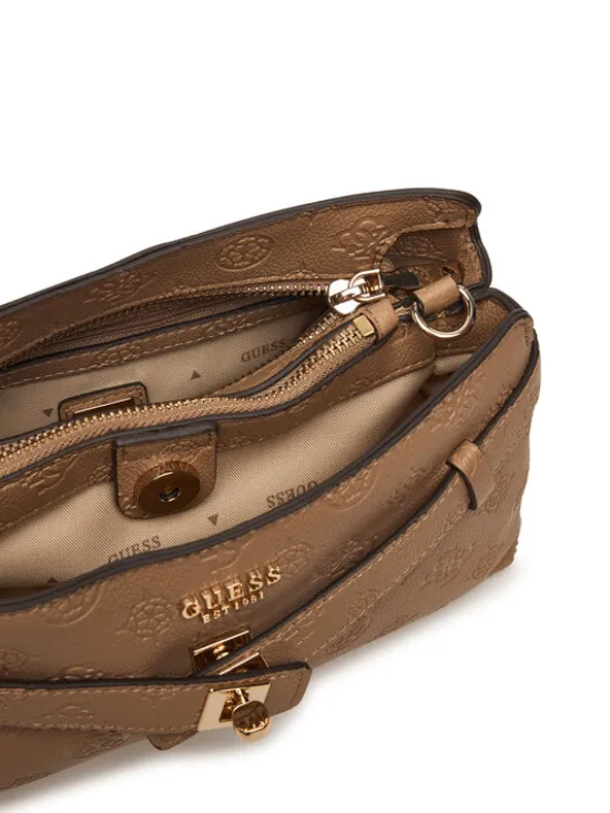 Guess Torebka Ella Logo Mini HWPD97 46730 Beżowy ciemny