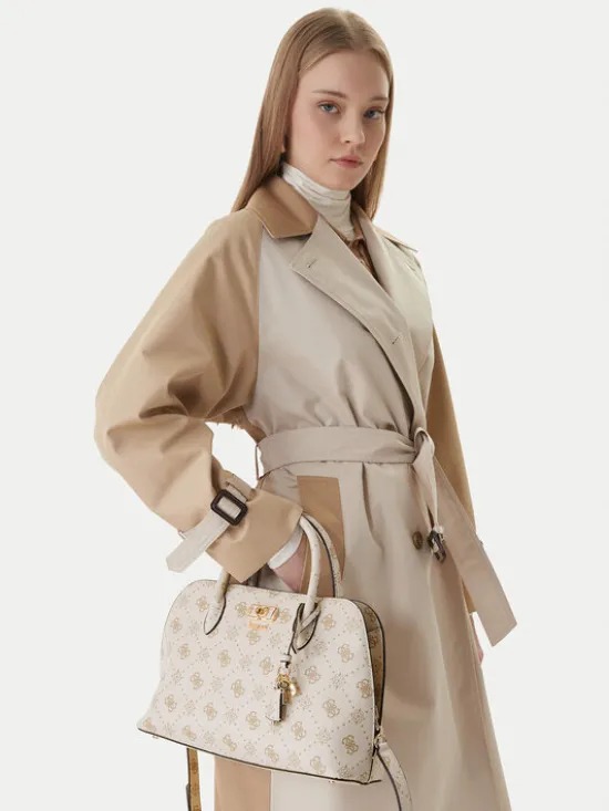 Guess Torebka Emelie Logo HWGP99 28060 Écru