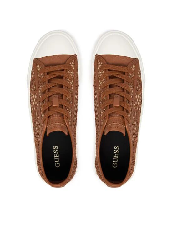 Guess Trampki FLJCR2 FAP12 Brązowy jasny