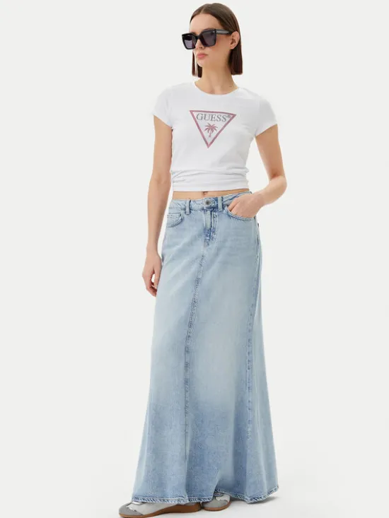 Guess T-Shirt E5GI08 J1314 Biały Slim Fit