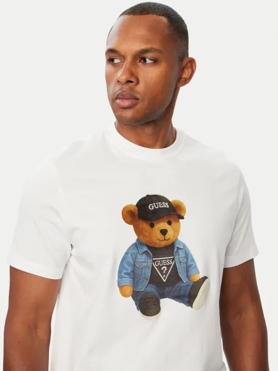 Guess T-Shirt M6BI64 K6573 Biały Regular Fit