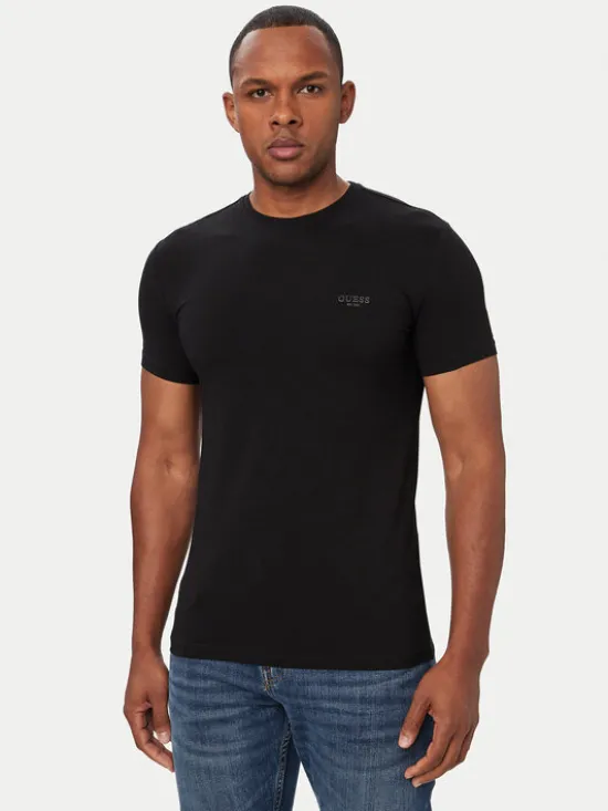 Guess T-Shirt M6YI24 K3728 Czarny Extra Slim Fit