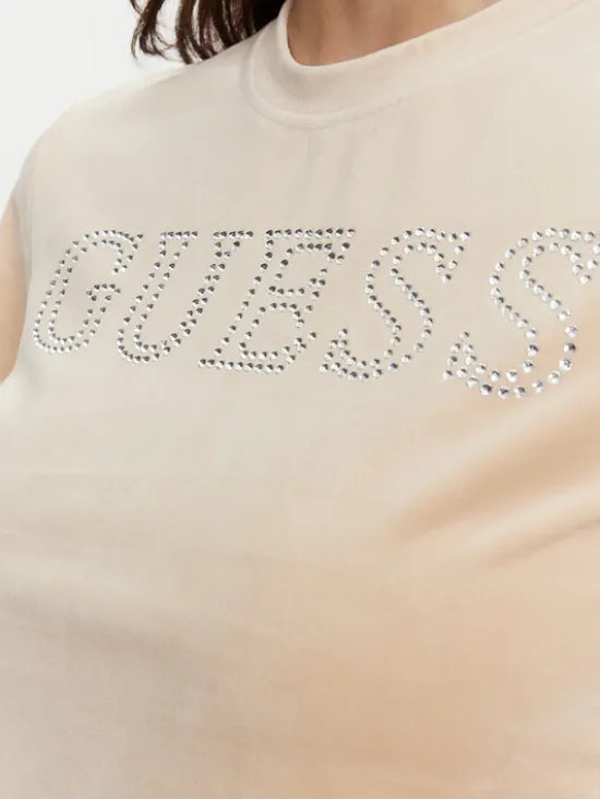 Guess T-Shirt V3BI01 K0232 Beżowy Regular Fit