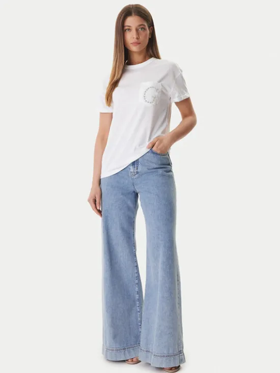 Guess T-Shirt W6GI17 K3037 Biały Regular Fit