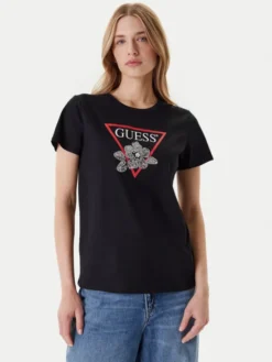 Guess T-Shirt W5YI38 I3Z14 Czarny Regular Fit