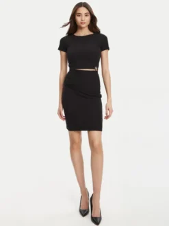 Guess T-Shirt W5YP14 KAQL2 Czarny Regular Fit