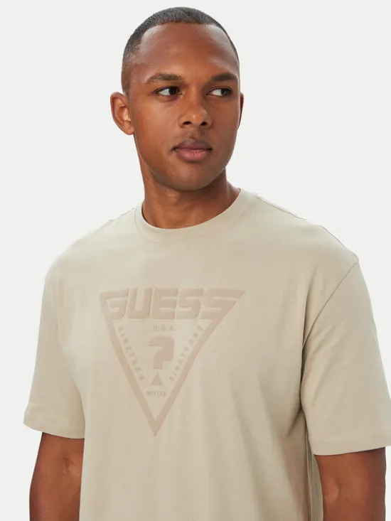 Guess T-Shirt Z4BI02 I3Z14 Beżowy Regular Fit
