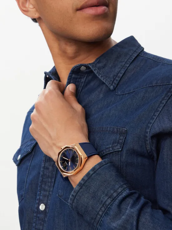 Guess Zegarek Emperor GW0850G3 Granatowy