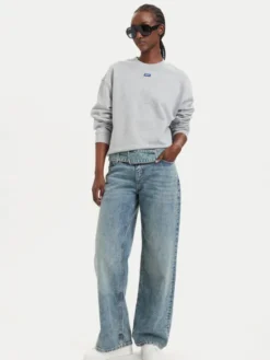 HUGO Bluza Delessa 50534344 Szary Regular Fit