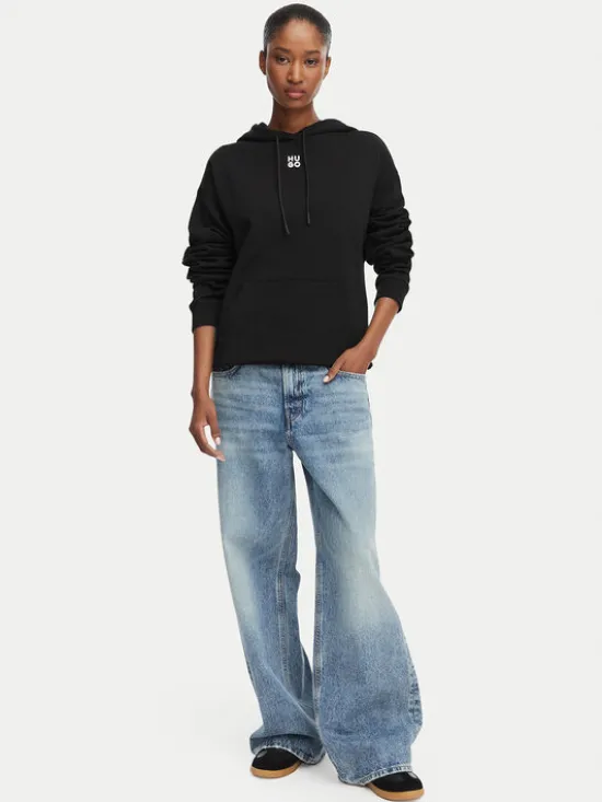HUGO Bluza Delfinia 50522423 Czarny Regular Fit