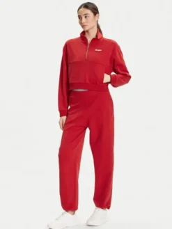 HUGO Bluza Dorata_B 50542972 Czerwony Loose Fit