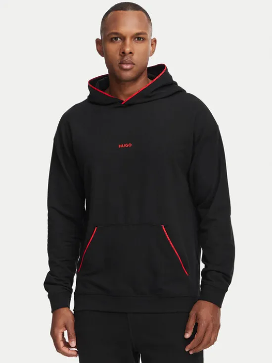 HUGO Bluza Noah 50566164 Czarny Regular Fit