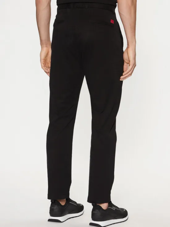 HUGO Chinosy 50530886 Czarny Slim Fit