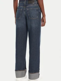 HUGO Jeansy Gealena_2 50542144 Granatowy Wide Leg