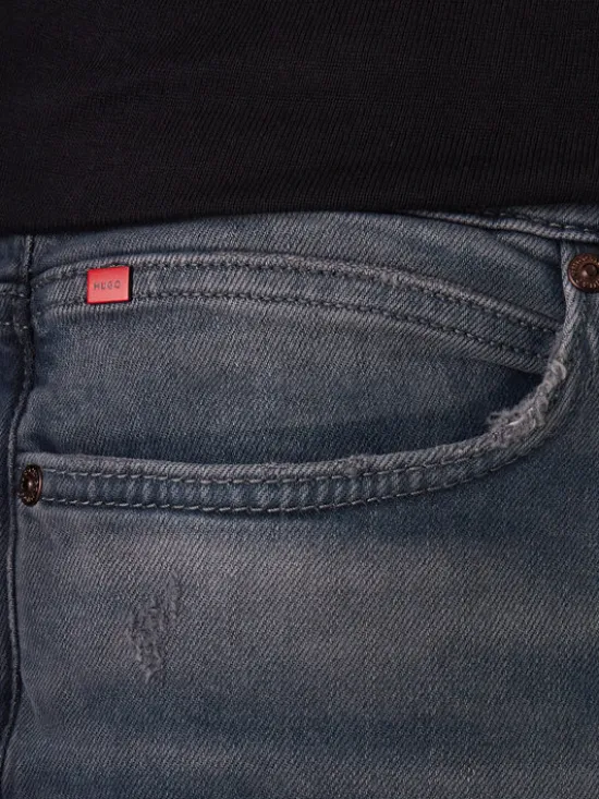 HUGO Jeansy 50555167 Granatowy Regular Fit
