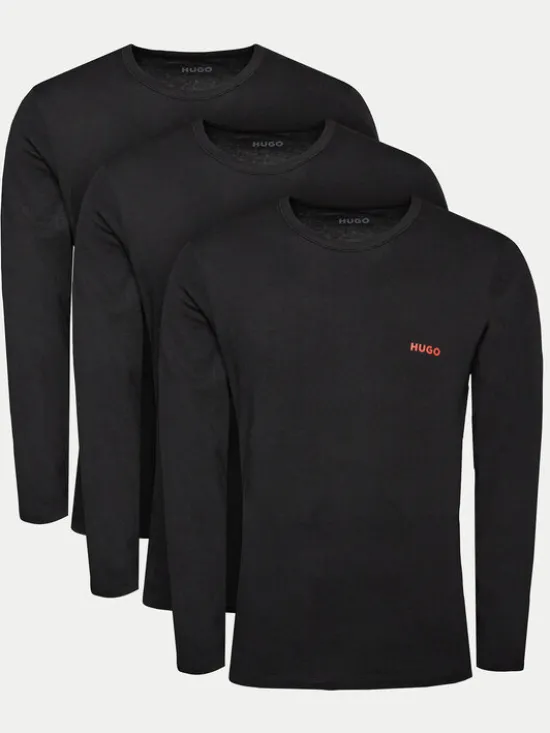 HUGO Komplet longsleeve 50492631 Czarny Regular Fit