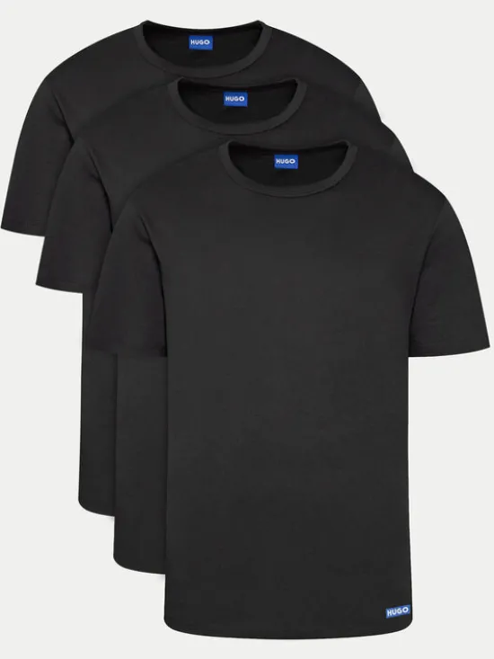 HUGO Komplet t-shirtów Naolo 50522382 Czarny Regular Fit