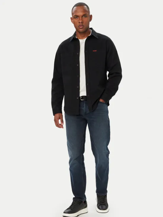 HUGO Koszula Egrin 50566885 Czarny Regular Fit