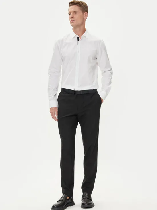 HUGO Koszula Elisha02 50544910 Biały Extra Slim Fit