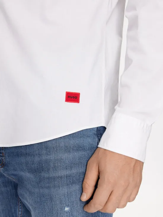 HUGO Koszula Ermo 50500216 Biały Slim Fit