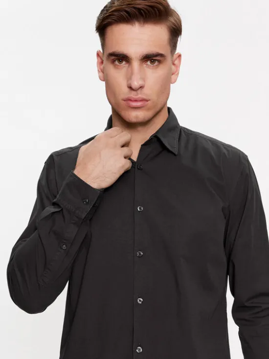 HUGO Koszula Ermo 50500216 Czarny Slim Fit