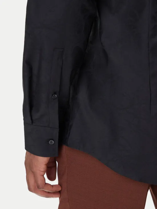 HUGO Koszula Kenno 50500965 Czarny Slim Fit