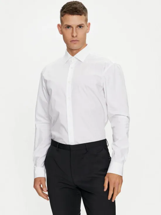 HUGO Koszula Valerio 50519812 Biały Modern Fit