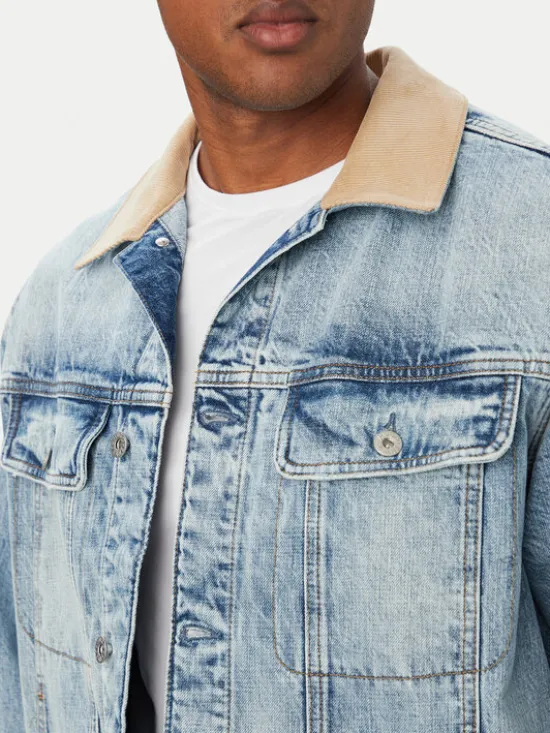 HUGO Kurtka jeansowa Erlo 50563343 Niebieski jasny Relaxed Fit
