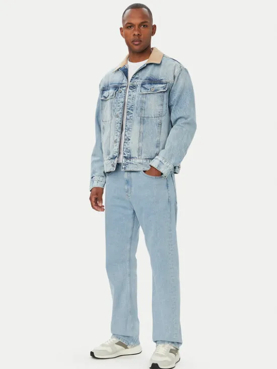 HUGO Kurtka jeansowa Erlo 50563343 Niebieski jasny Relaxed Fit