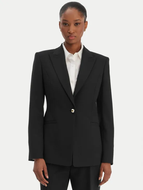 HUGO Marynarka Abire 50565362 Czarny Slim Fit