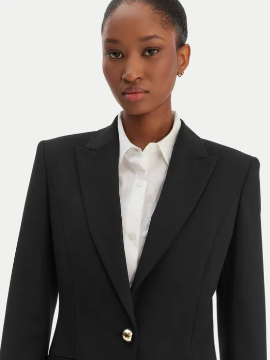 HUGO Marynarka Abire 50565362 Czarny Slim Fit