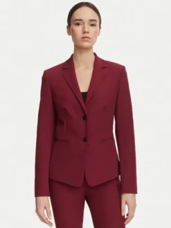 HUGO Marynarka Agonia-1 50539976 Czerwony ciemny Slim Fit
